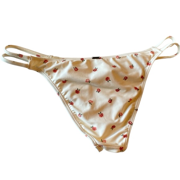 NWT O'NEILL Cardiff Rosette Floral Bikini Bottoms in Vanilla, Size Large - Picture 4 of 6